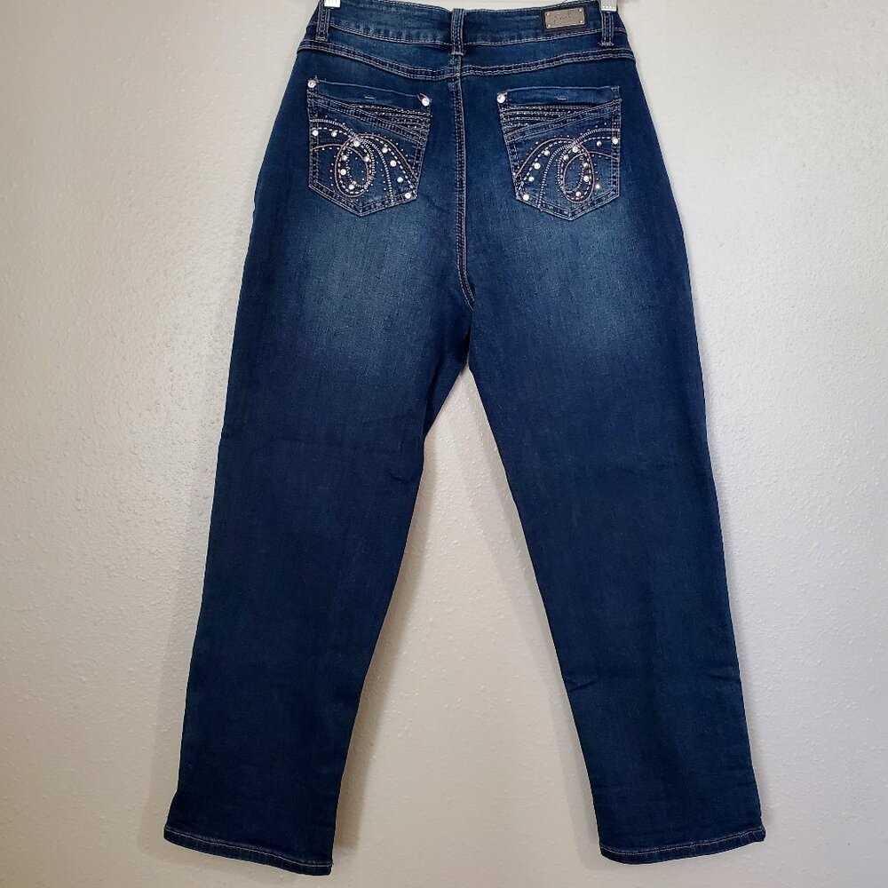 Earl Jean Embellished Stretch Ankle Jeans Size 12
